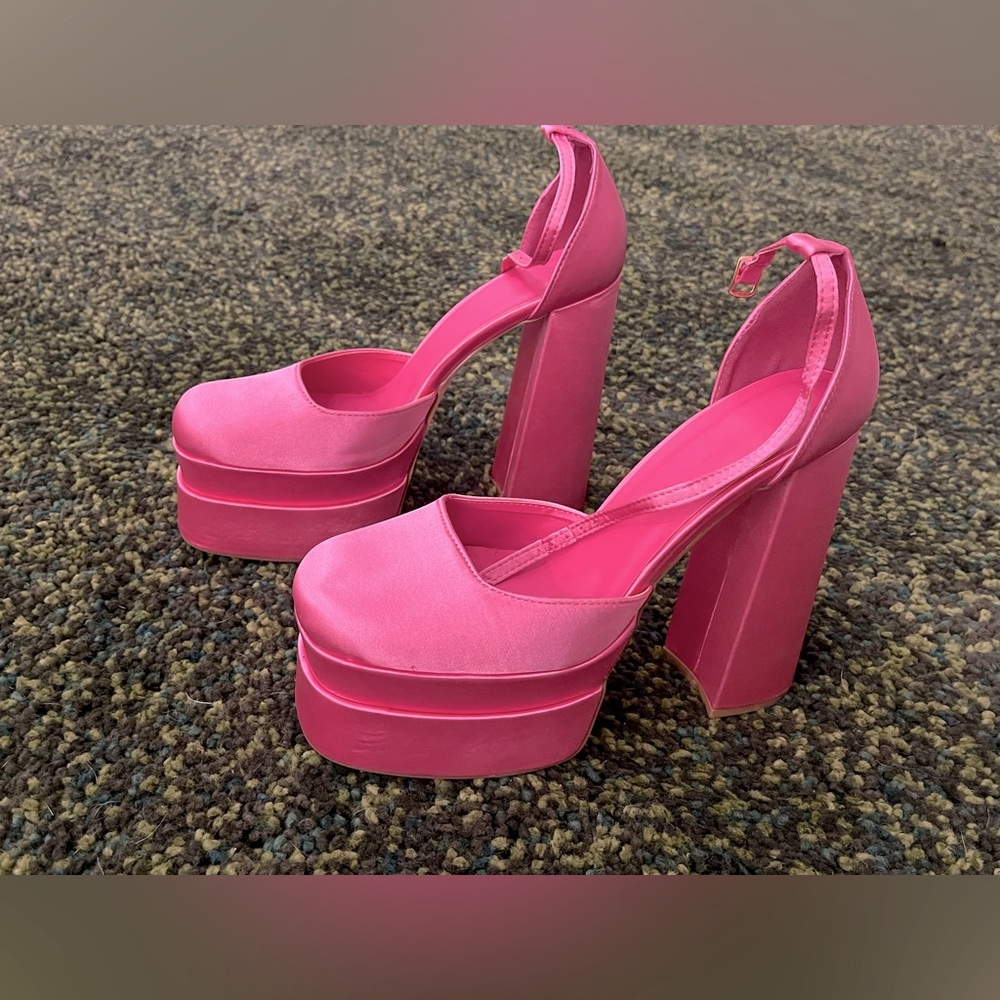Pretty Little Thing Double Platform Heels